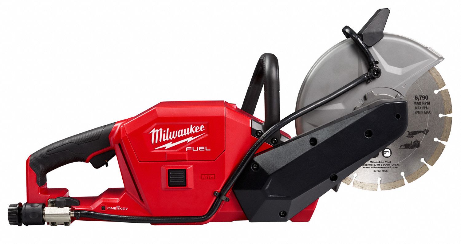 MILWAUKEE General Purpose, Wet/Dry, Handheld Concrete Saw, 9 in Blade