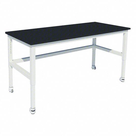 Heavy Duty Table: 24 in Overall Wd, 36 in Overall Ht, 4 ft Overall Lg, Epoxy, 2, 000 lb Load Capacity