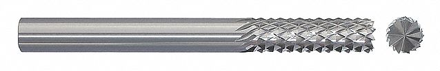 Solid Router Bit: Fractional Inch, Diamond Cut, 1/4 in, 1 in, 3 in