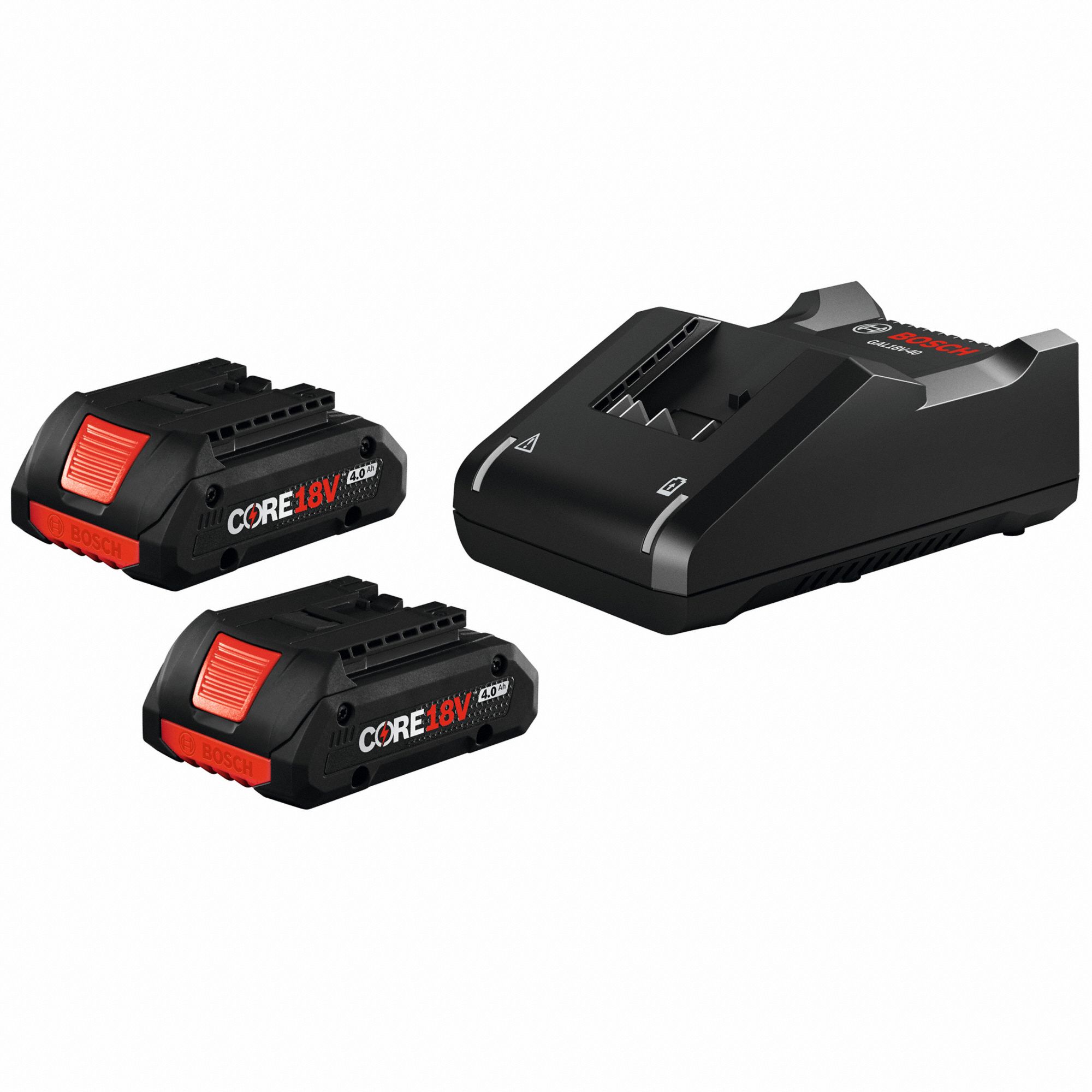 Battery and Charger Kit: CORE18V®, 4 Ah, 2 Batteries Included, Charger Included, 18V DC