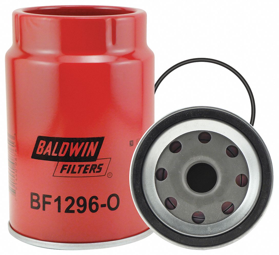 Fuel Filter: Spin-On, 4 1/4 in Outside Dia, 1"-14 Thread Size, Paper, Doosan