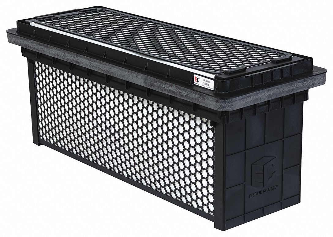 BALDWIN FILTERS Air Filter, Rectangular, 10 1/2 in Height, 26 7/32 in Length 55JE62PA32002