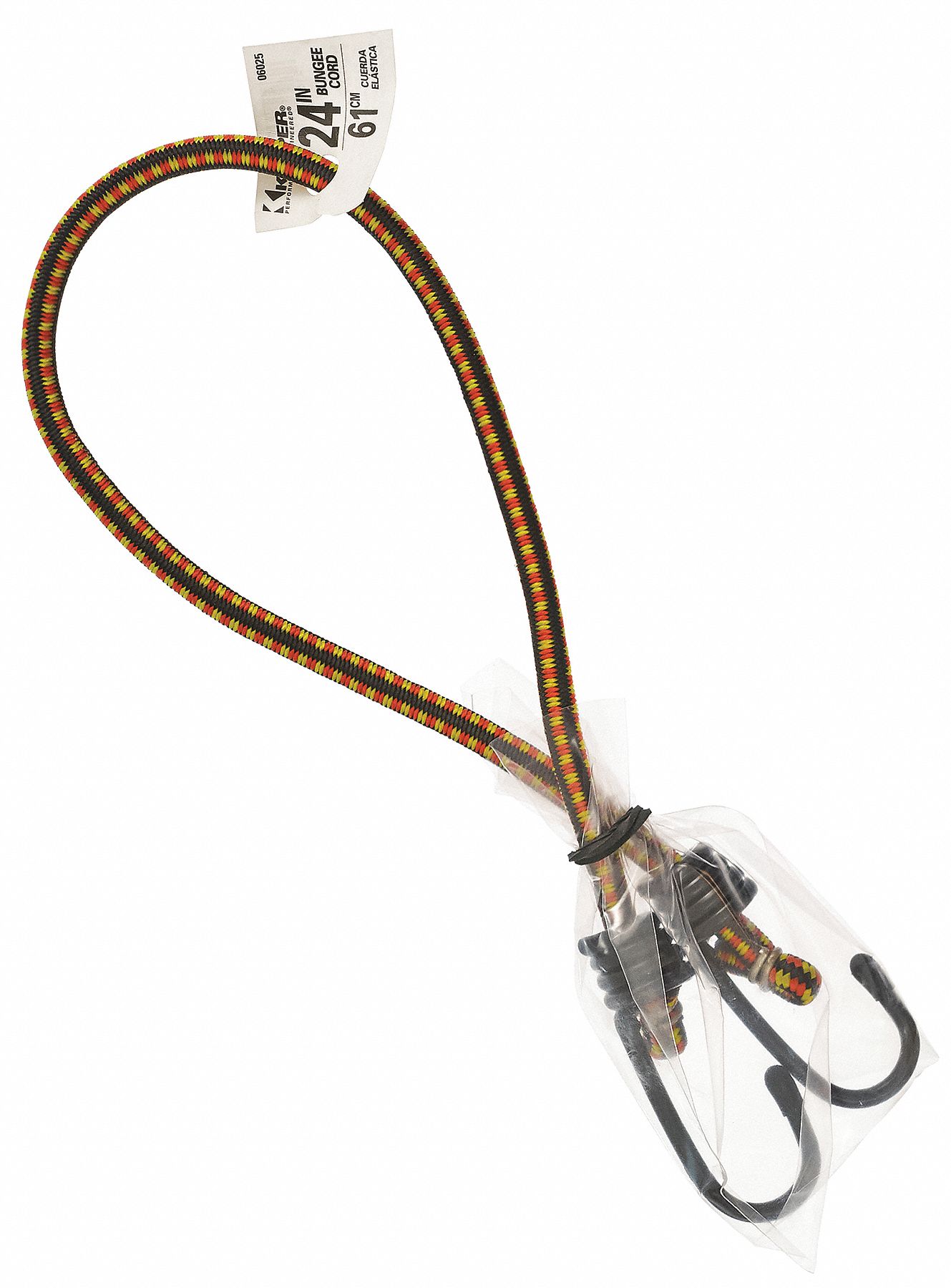 KEEPER Multicolored Polypropylene Bungee Cord with SHooks, Bungee