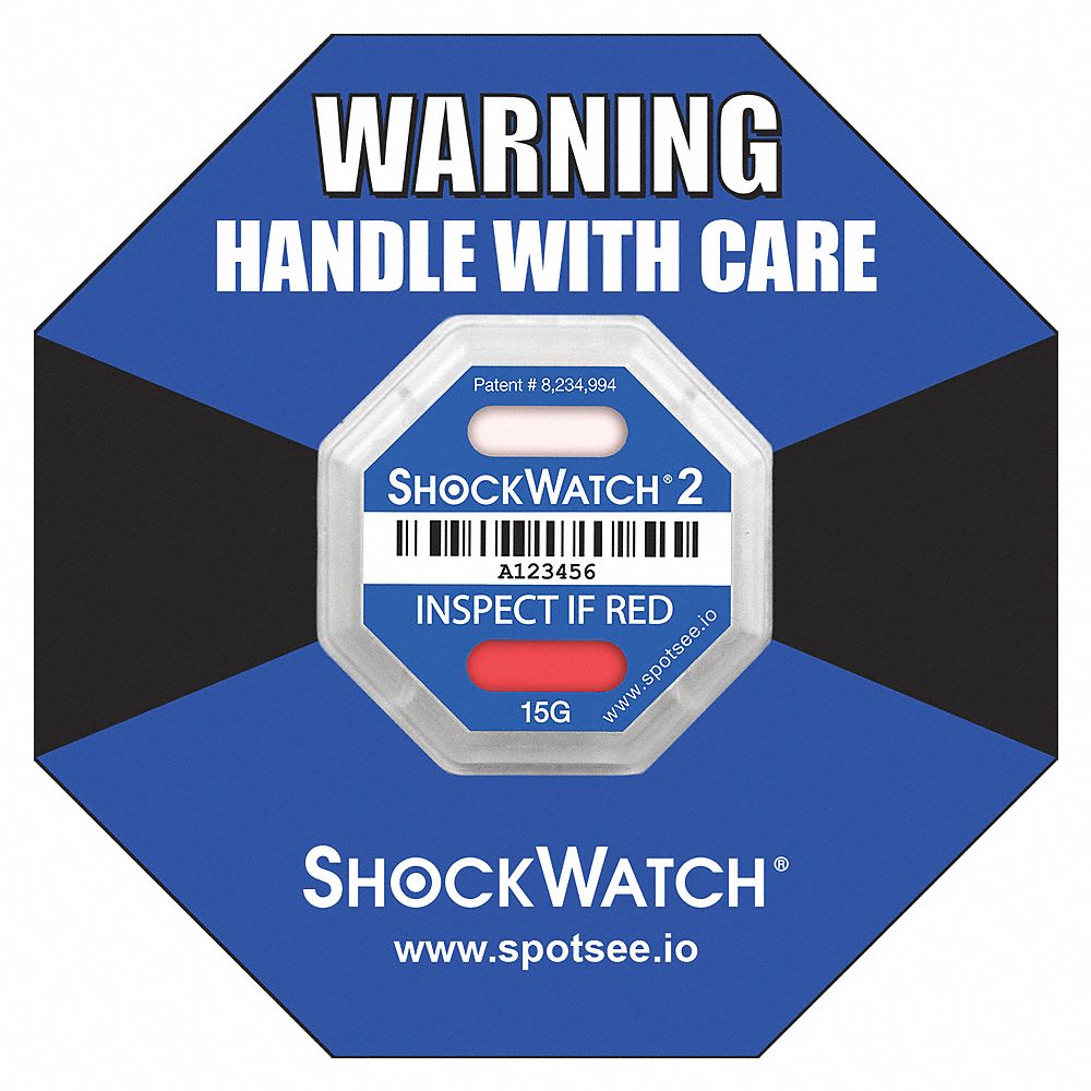 SHOCKWATCH G-Force Indicator Label, Shock Indicator Type Shockwatch ...