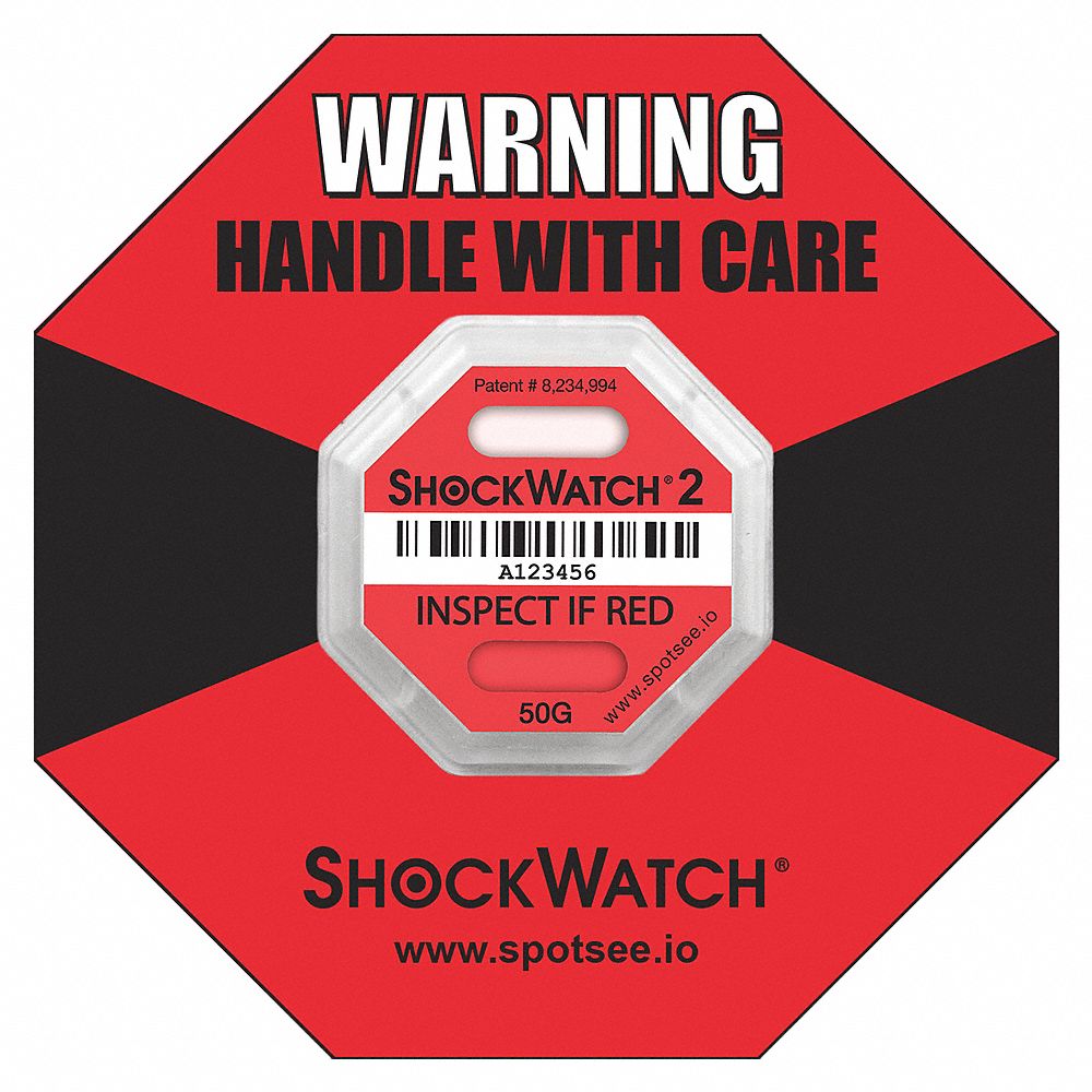 SHOCKWATCH GForce Indicator Label, Shock Indicator Type Shockwatch