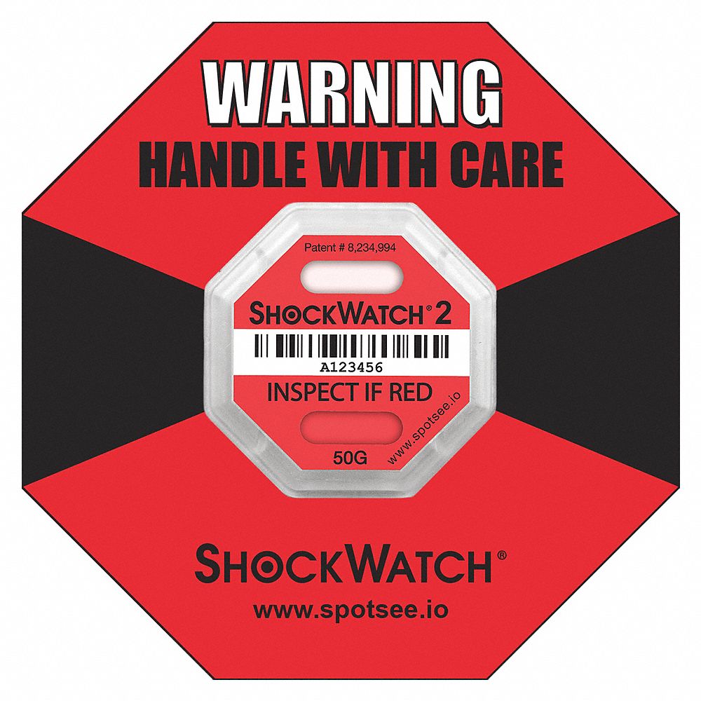 SHOCKWATCH G-Force Indicator Label, Shock Indicator Type Shockwatch ...