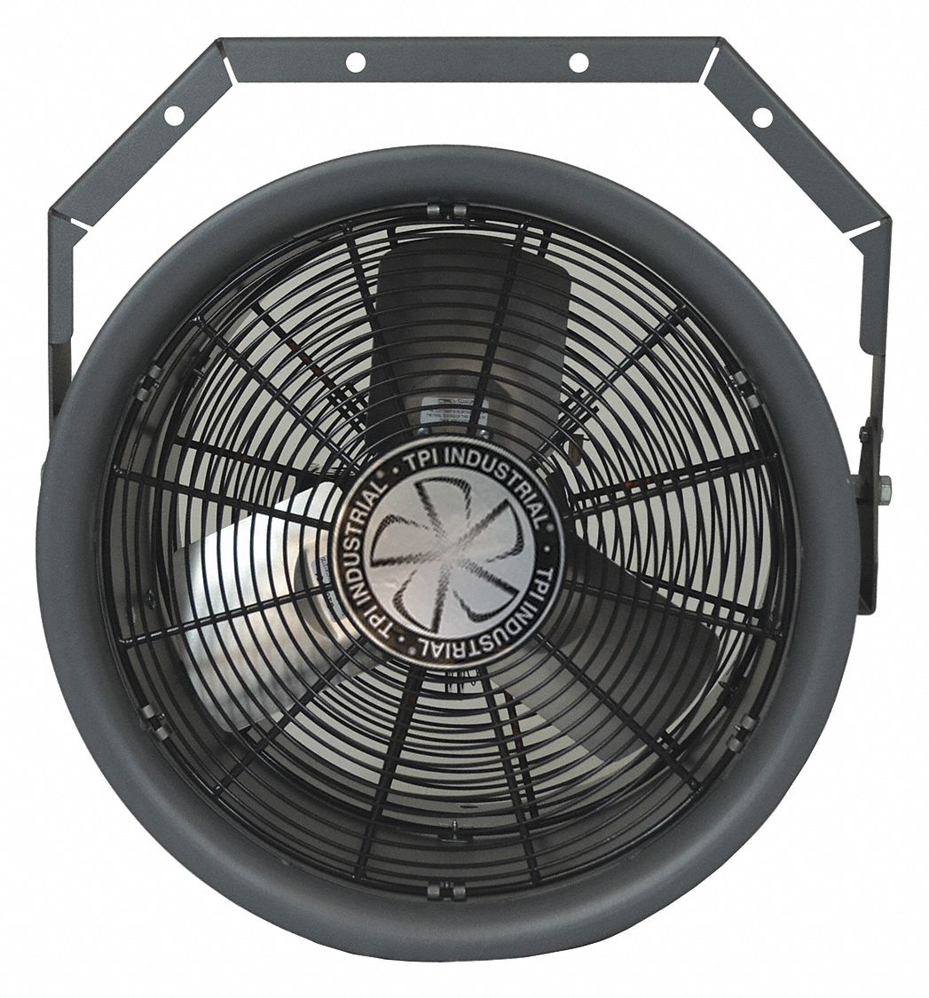 HIGH-VELOCITY INDUSTRIAL FAN, 16 IN BLADE DIAMETER, 3,000 CFM, 120V AC, ½ HP MOTOR HP