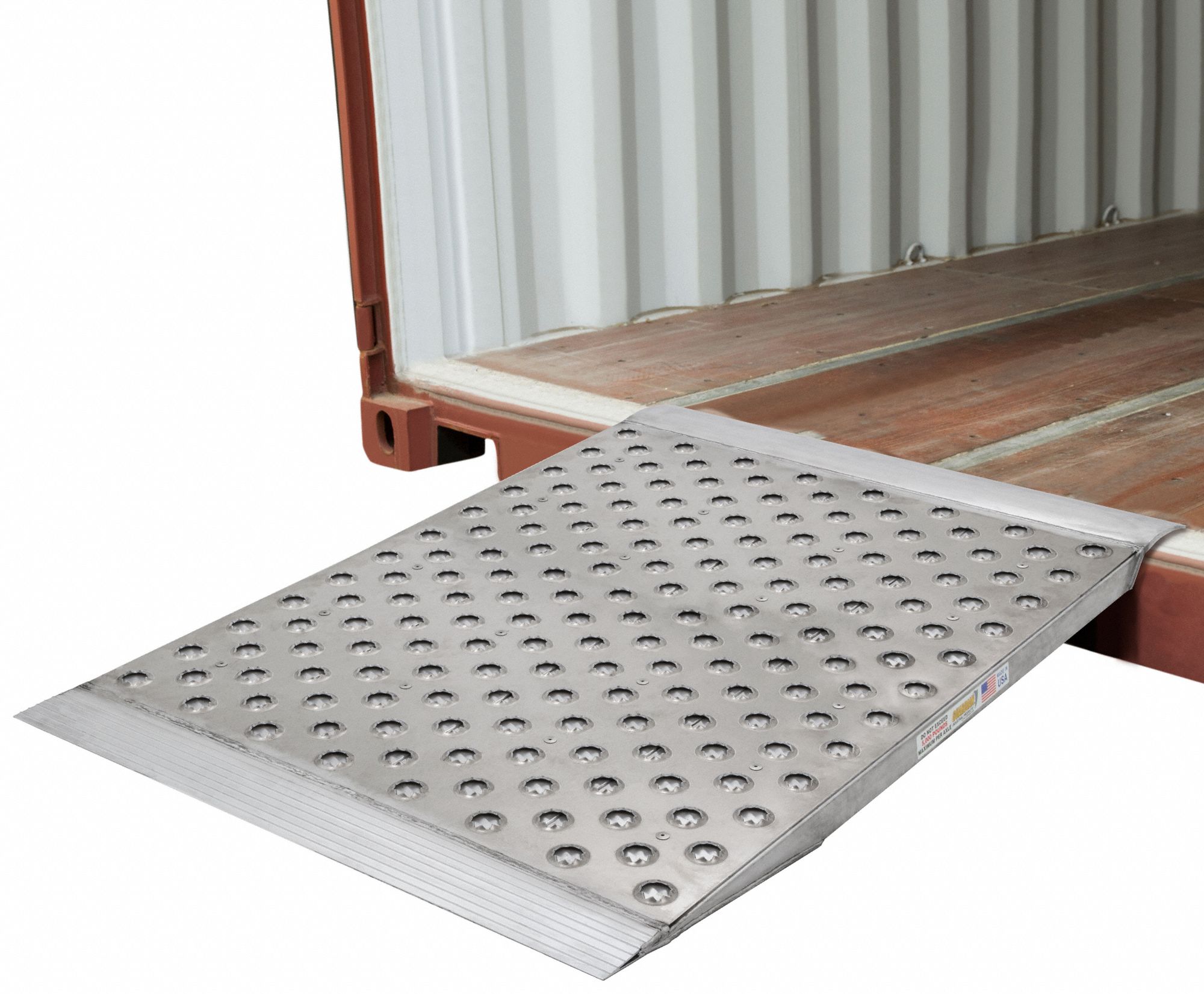HEAVY DUTY RAMPS 48 inL x 36 inW Aluminum Shipping Container Ramp