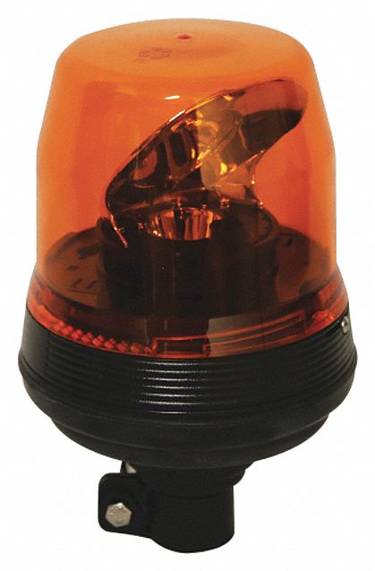 Rotating Beacon: Rotating Beacon, Amber, 5 11/16 in Overall Ht, LED, 12-24V DC