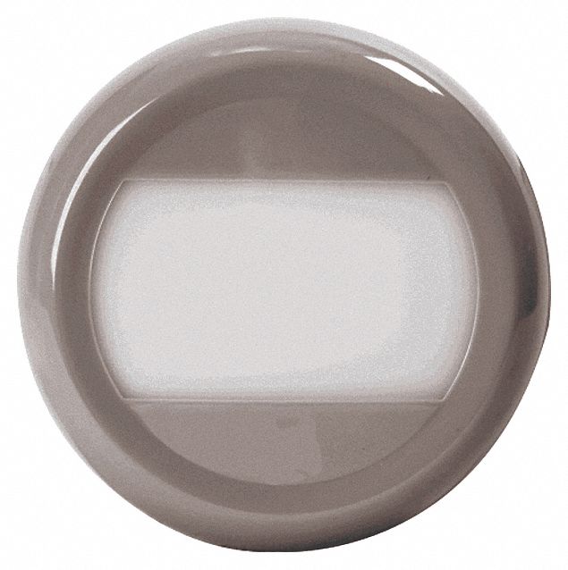 Dome Light: Round, 12-24V DC, LED, Clear, White, 5 1/8 in Overall Dia, 5 1/8 in Overall Lg