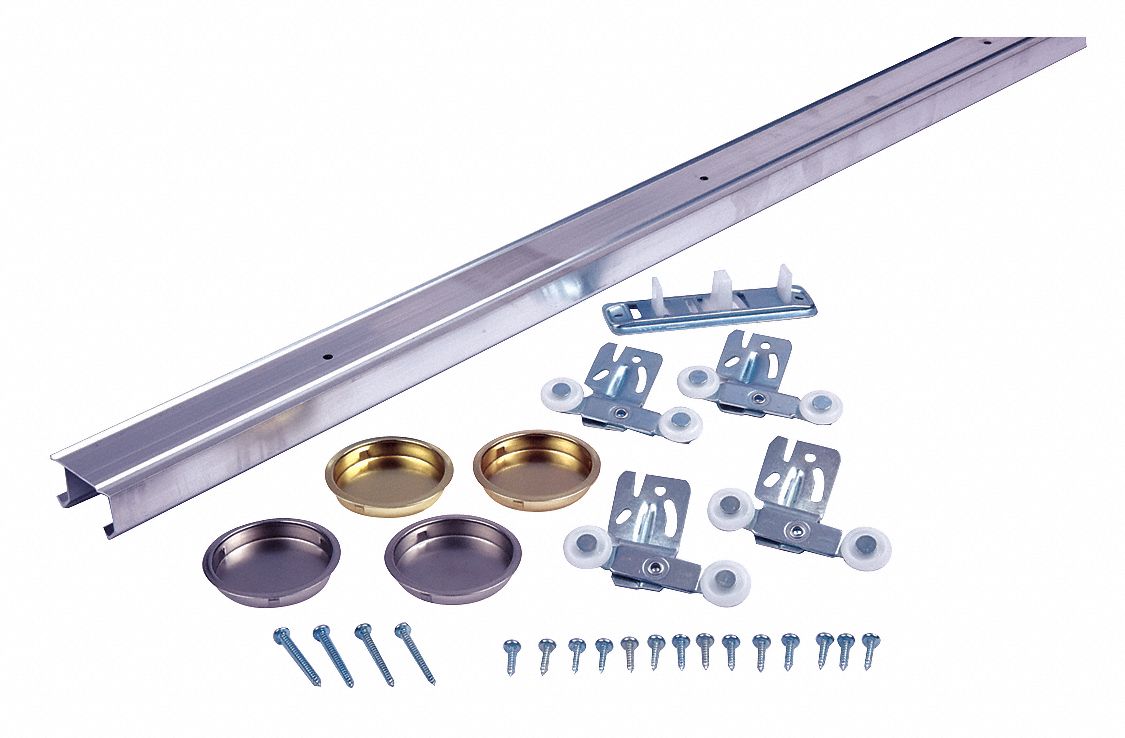 NATIONAL GUARD, Sliding Door, Aluminum, Track Kit 55JJ13SLAL75BP