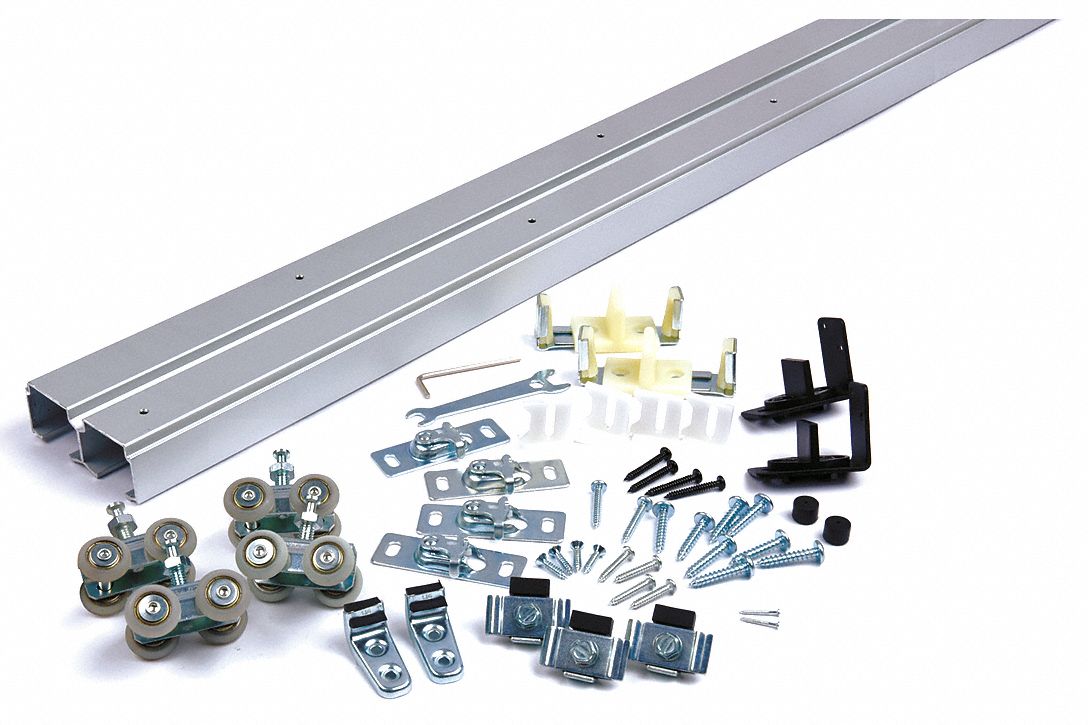 NATIONAL GUARD, Sliding Door, Aluminum, Track Kit 55JJ20SLAL250BP