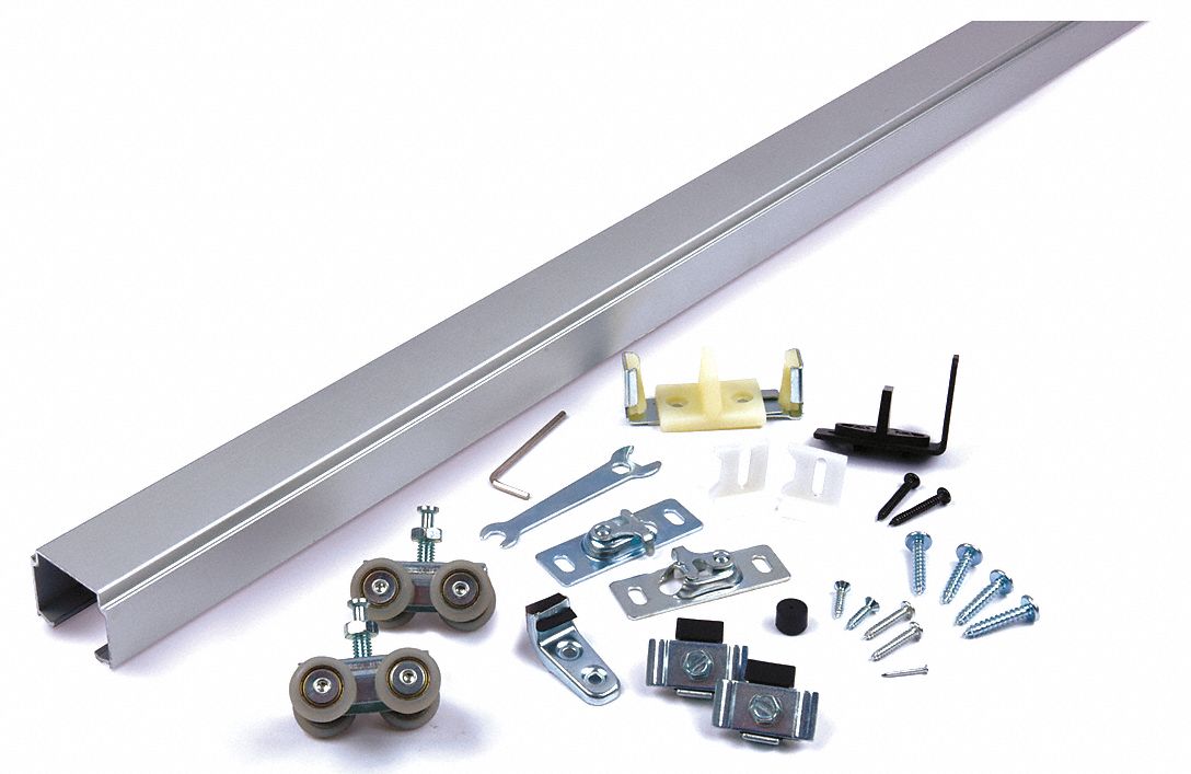 Track Kit: 4 ft Lg, 3 1/2 in Wd, 1 3/8 in Ht, 250 lb Max Wt, Top