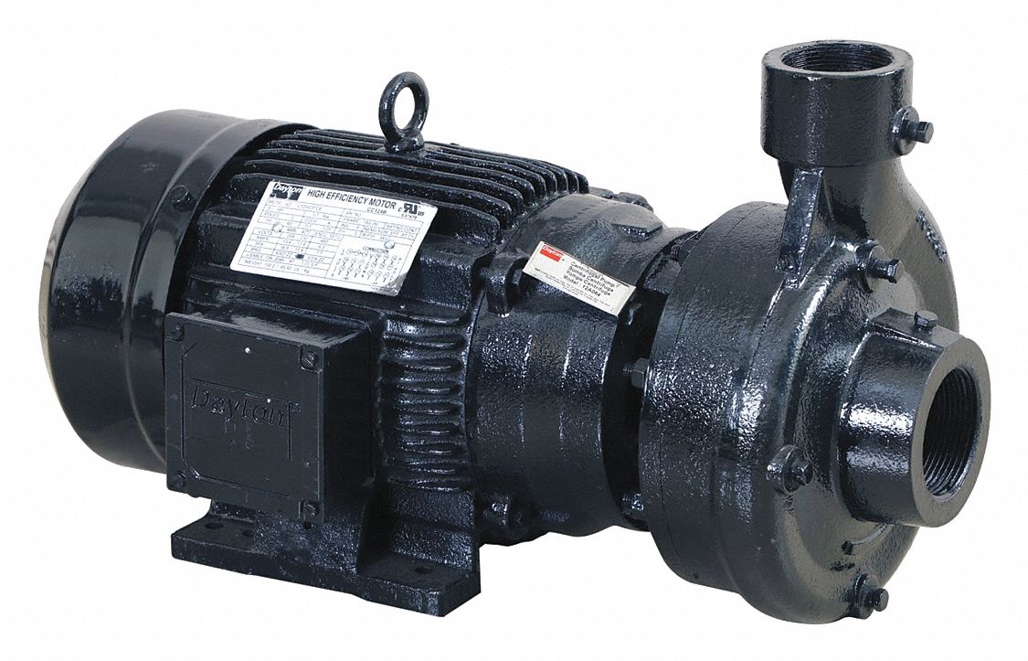 DAYTON Centrifugal Pump 5 hp HP Pumps, 208 to 240/480V AC, 47 psi