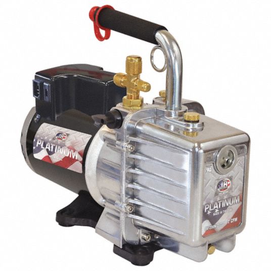 JB INDUSTRIES, 7 cfm Displacement, 1/2 hp HP, Refrigerant Evacuation ...