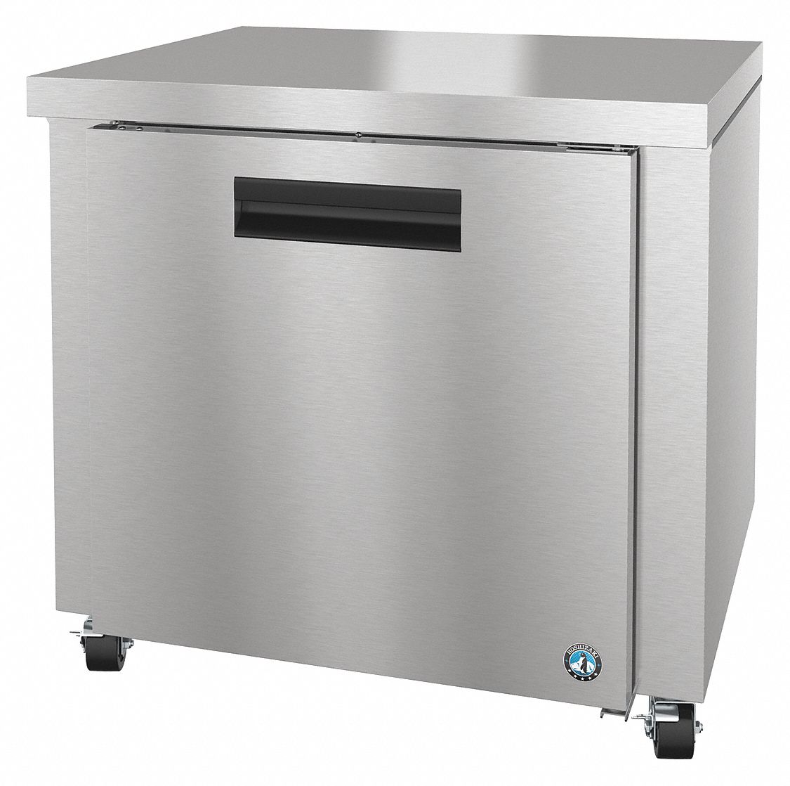 Undercounter Refrigerator: Silver, 8.6 cu ft, 33 5/8 in Ht, 31 in Dp, Solid Door, 1 Doors