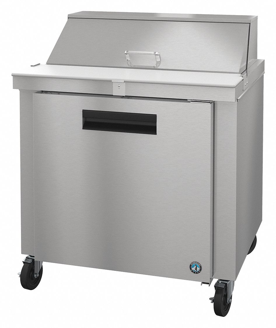 Worktop Refrigerator: Silver, 8.7 cu ft, 44 1/4 in Ht, 31 in Dp, Solid Door, 1 Doors