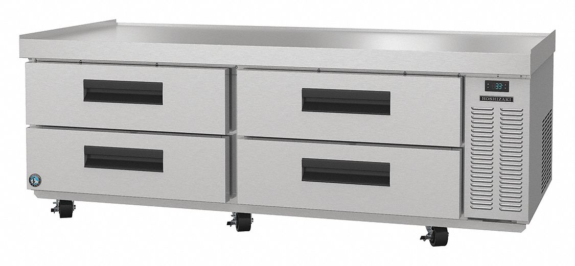 Undercounter Refrigerator: Silver, 15.4 cu ft, 27 in Ht, 33 1/4 in Dp, 1 Doors