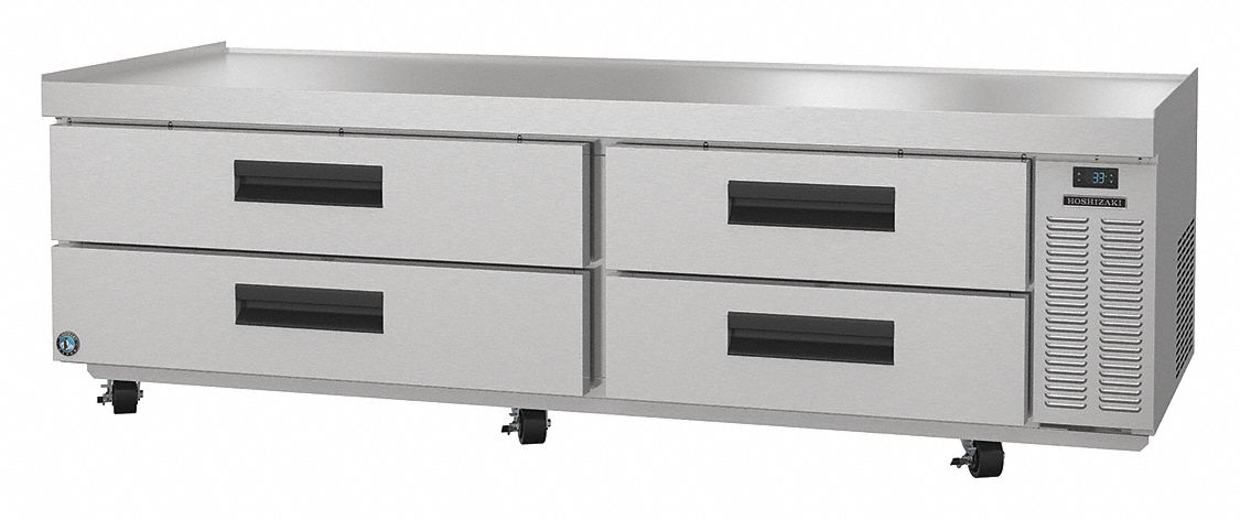 Undercounter Refrigerator: Silver, 19 cu ft, 27 in Ht, 33 1/4 in Dp, 1 Doors