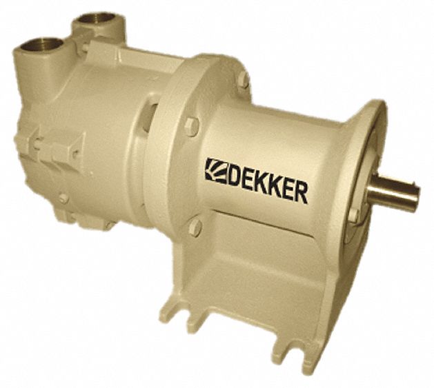 Liquid Ring Vacuum Pump: Pedestal Bare-Shaft, 1 Stage, 20 cfm, 29 in Hg Max Vacuum, 1.5 hp