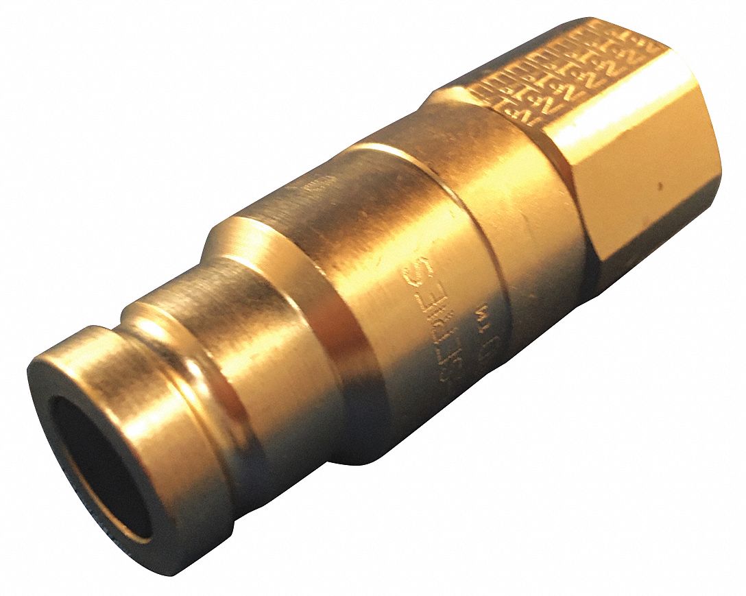 Hydraulic Quick Connect Hose Coupling: 3/8 in, Steel, 37.85 lpm Max. Flow Rate, FNPT