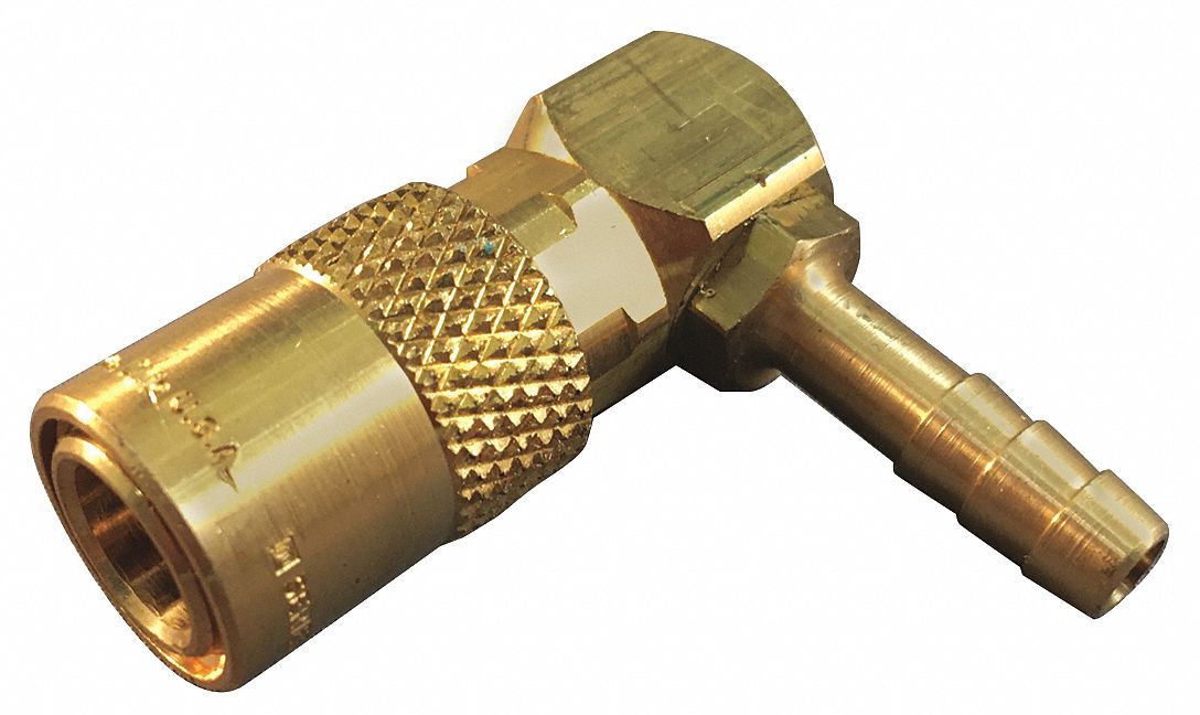 Hydraulic Quick Connect Hose Coupling: 1/4 in Coupling Size, Brass, 7.57 lpm Max. Flow Rate