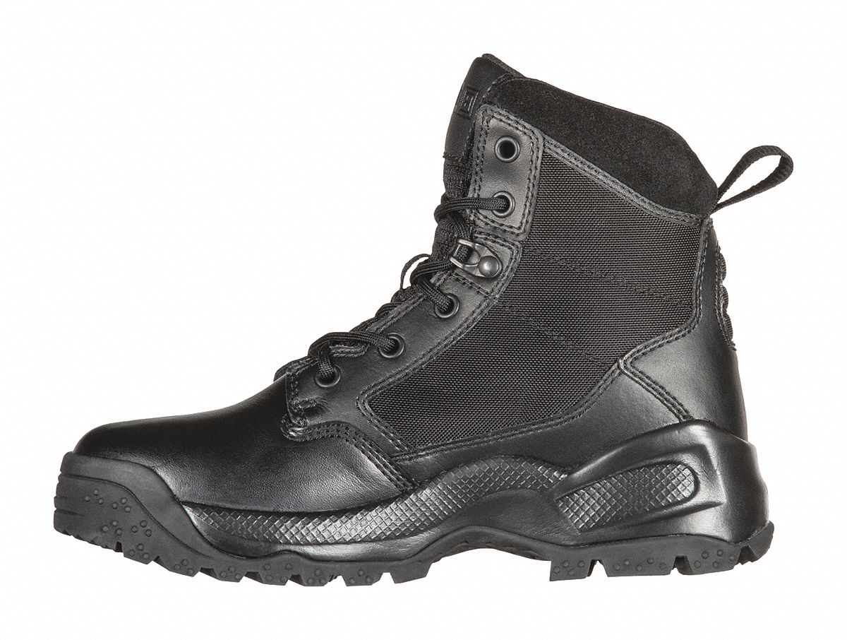 black military tactical boots