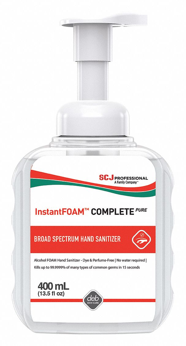 SC JOHNSON PROFESSIONAL, Foam, Pump Bottle, Hand Sanitizer 55KA98IFC400ML Grainger