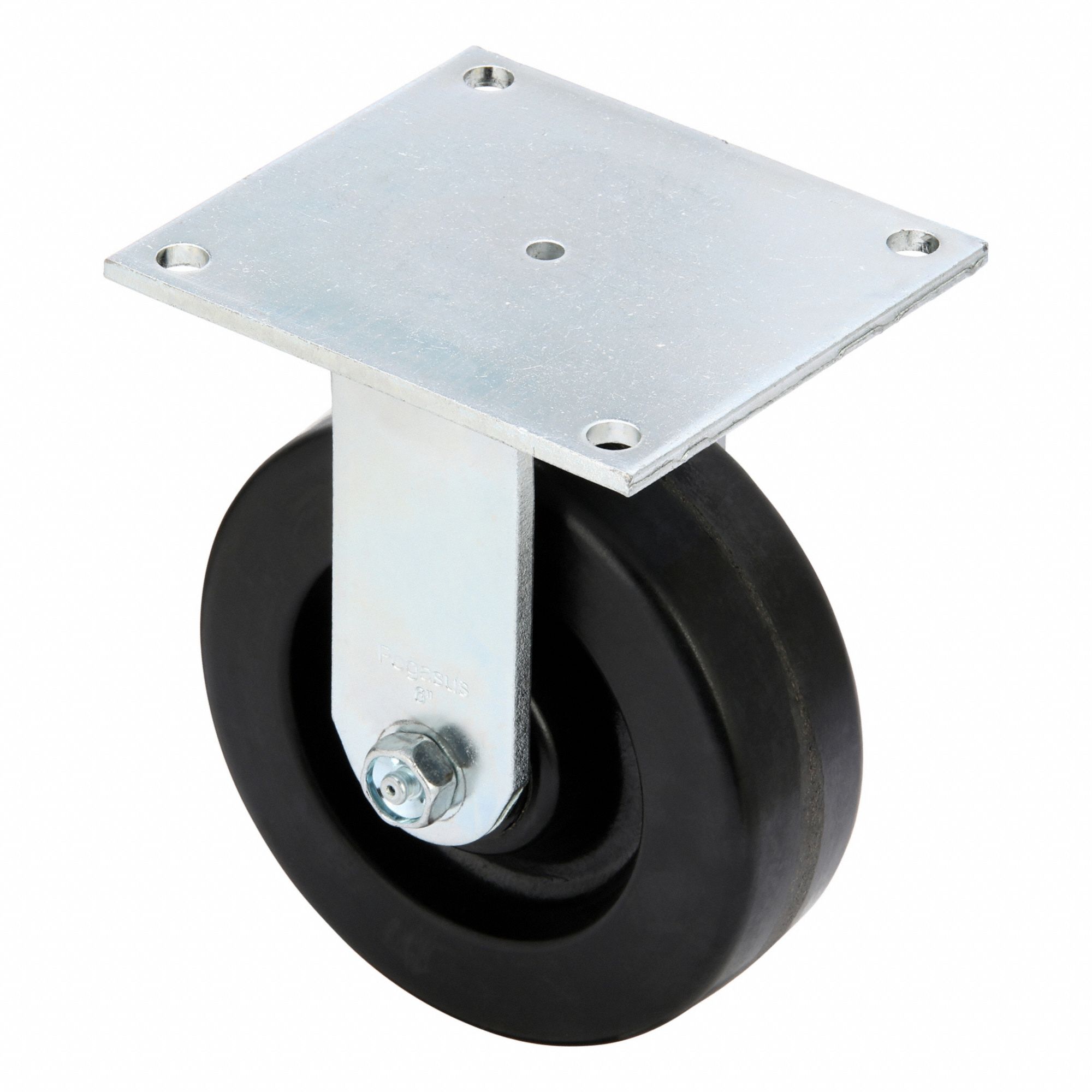 Plate Caster, Rigid, Phenolic, 7 1/2"H