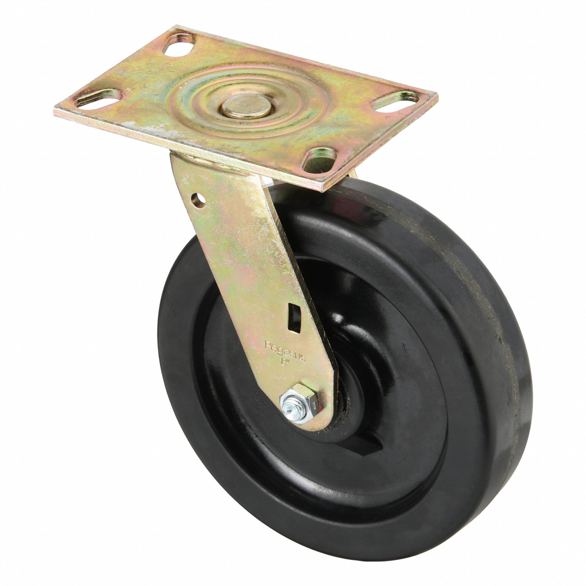 Plate Caster, Swivel, Phenolic, 9 1/2"H
