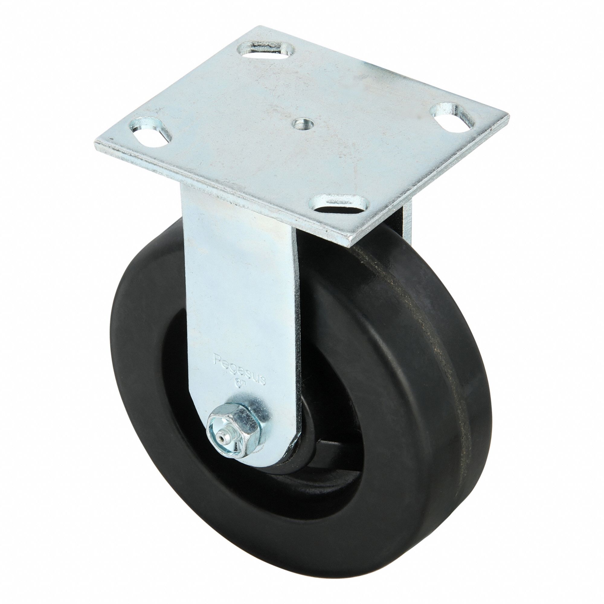 Plate Caster, Rigid, Phenolic, 7 1/2"H