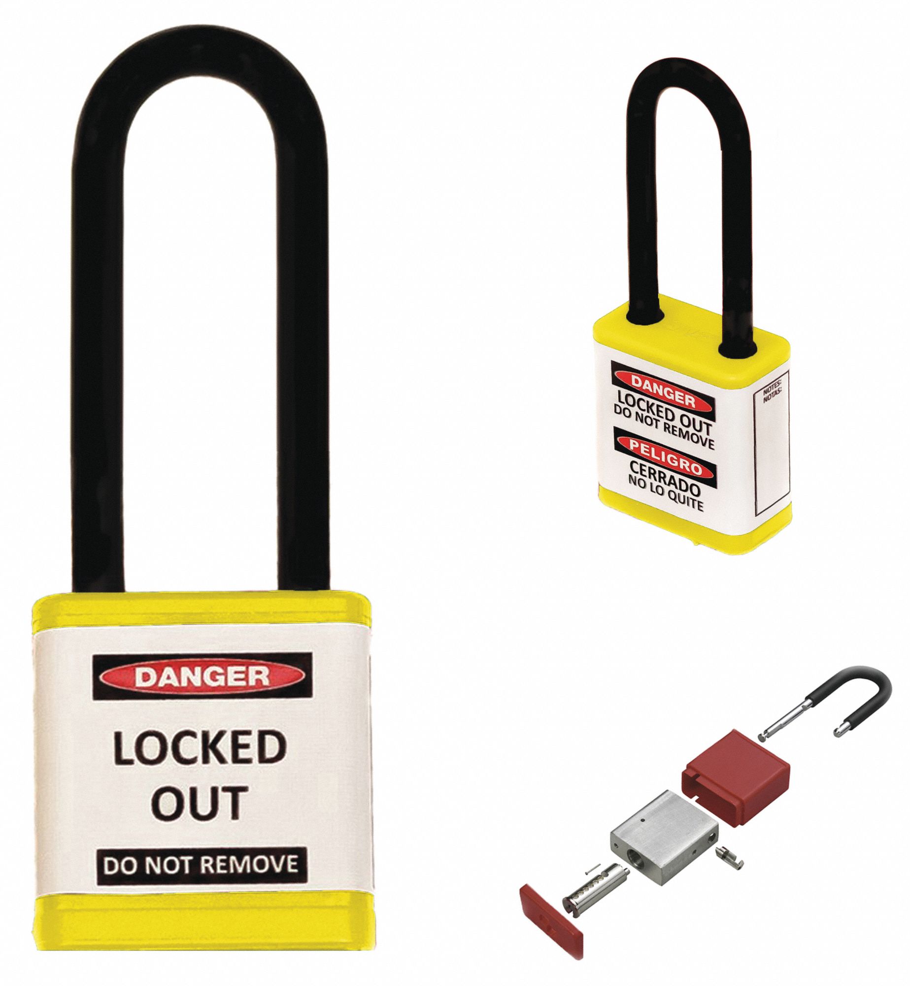 eRiNGo　0710 ZING LOCKOUT PADLOCK,YELLOW,ALUMINUM,0.75IN H - 5532