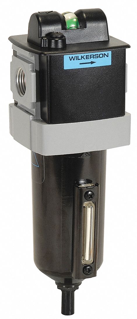 Compressed Air Filter: Activated Carbon, 3/4 in NPT, 0.5 micron, 98 cfm, Metal Bowl, A28