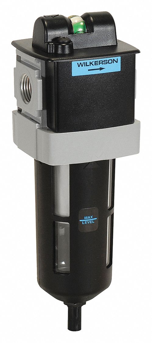 Oil Removal Filter: Coalescing, 1/2 in NPT, 0.5 micron, 72 cfm, 150 psi Max Op Pressure