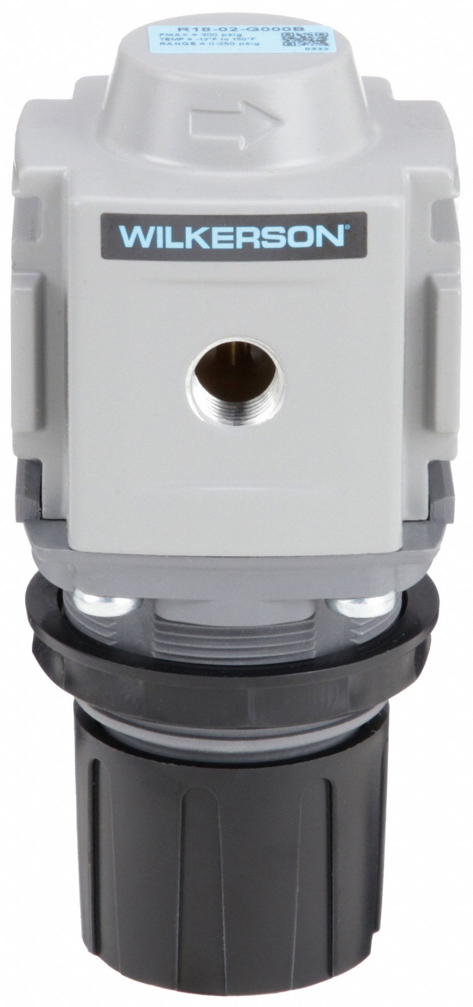 Compressed Air Regulator: Aluminum, 1/4 in NPT, 150 cfm, 300 psi Max Op Pressure