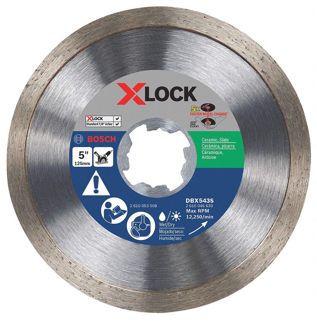 BOSCH Angle Grinders, Diamond Blade, Asphalt Materials Cut, 5 in Blade