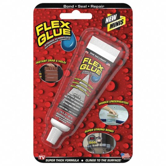 FLEX SEAL, Flex Glue, Gen Purpose, Glue 55KE51GFSWHTMINI Grainger