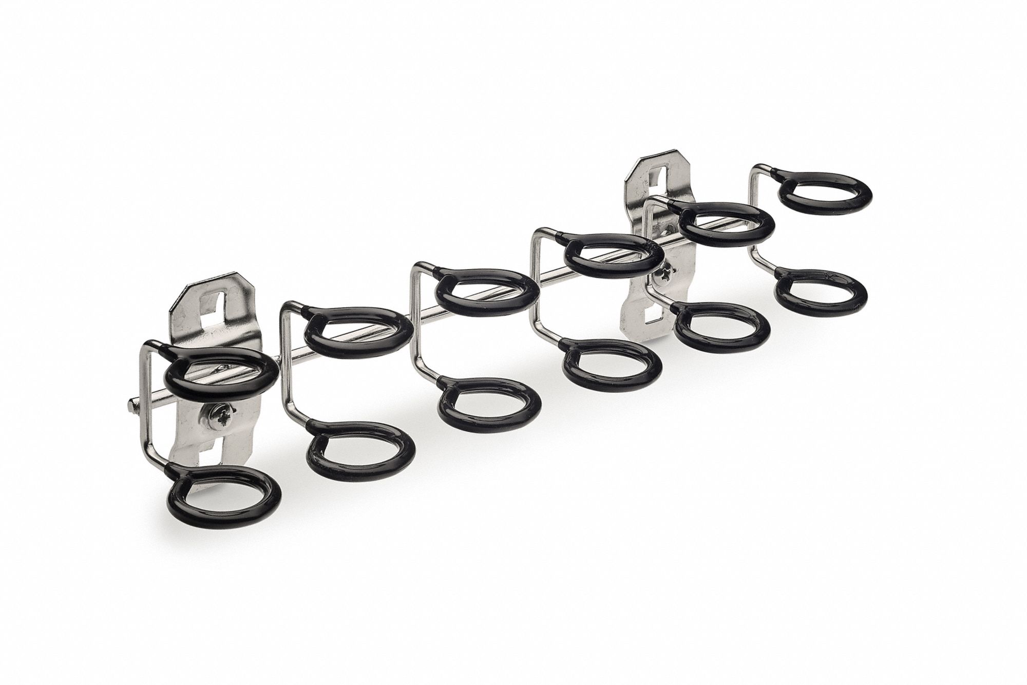 Pegboard Hook: 1 5/8 in x 9 in x 2 1/4 in, 1 Hooks, 1 7/8 in Hook Dp, ABS Retainers