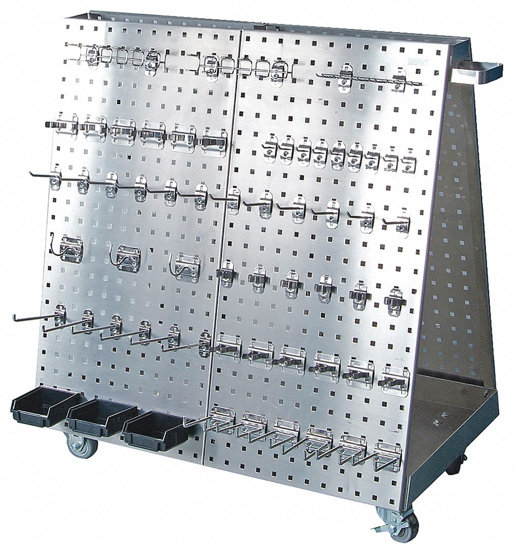 A-Frame Pegboard Truck Kit: Square, 3/8 in Peg Holes, 21 in x 36 in x 39 in