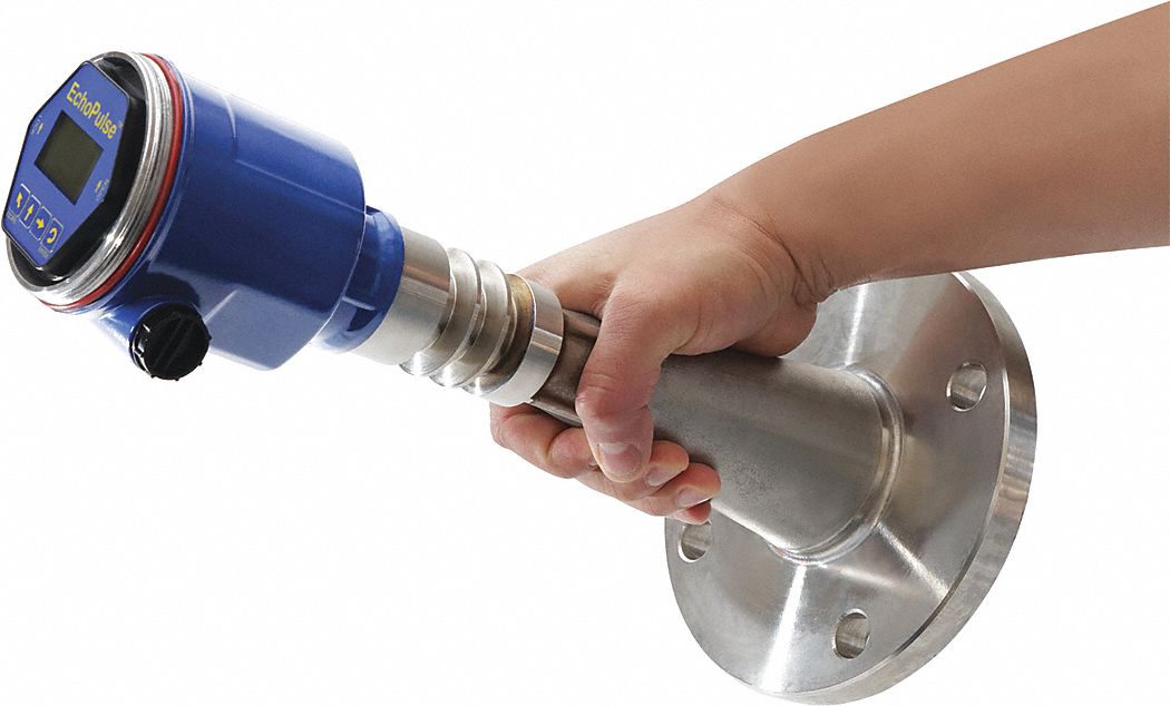 Noncontact Ultrasonic Level Sensor: For Chemicals/Oil/Wastewater/Water Media Type, NPT, LCD