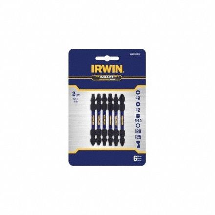 Driver Bit Set: Bit Holders/Screwdriver Bits, Impact Rated, 5 No. of Pieces, Hex Head, 6 PK