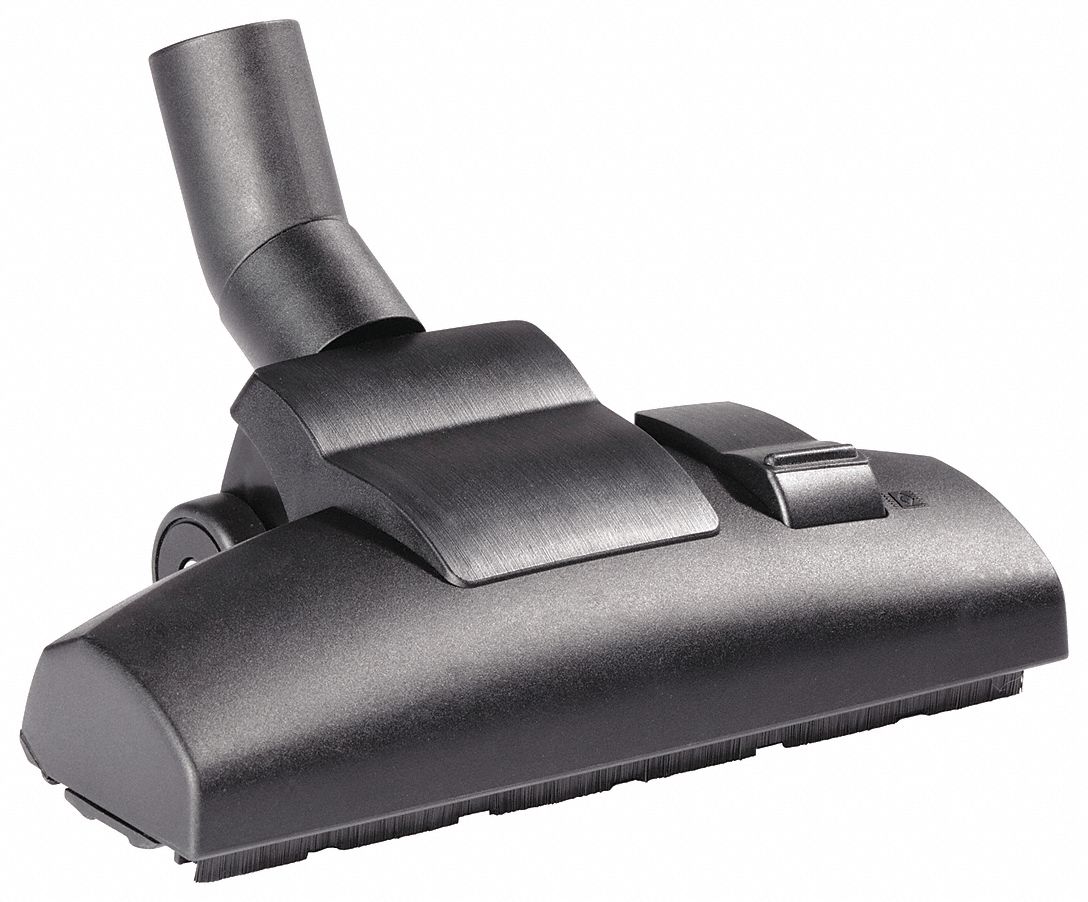 Floor Tool and Nozzle: Plastic, For 1 1/2 in Hose Dia, 10 in Lg, 1 1/2 in Wd, 3 in Dp, Std