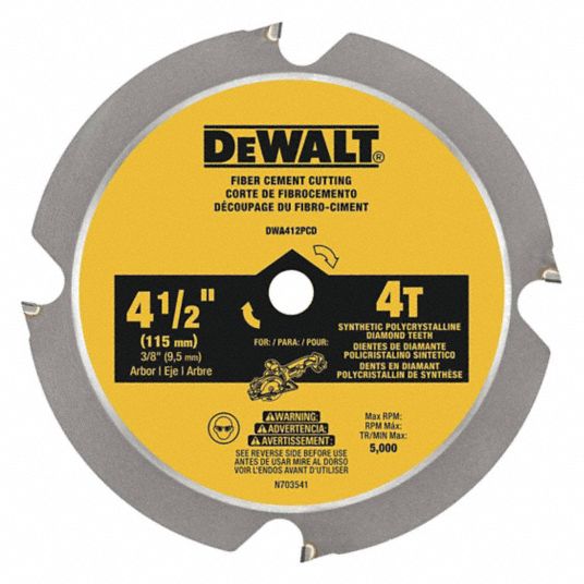 DEWALT Circular Saw Blade, Concrete Materials Cut, 4 1/2 in Blade Dia