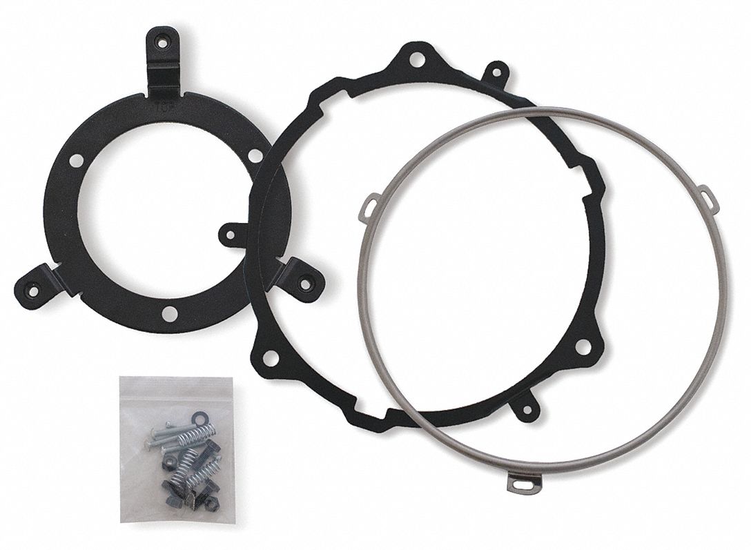 Headlight: Mounting Kit, Black, Steel, 9/16 in Wd, 8730