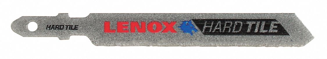 Jigsaw Blade: 89 mm Blade Lg, Diamond Grit, Carbon Steel, T Shank, Acrylic/Tile, 1 PK