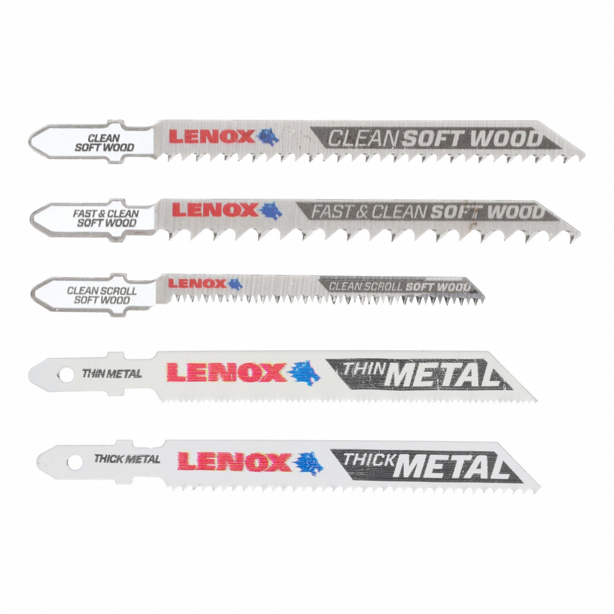 Jigsaw Blade: T Shank, For Wood Workpiece Material, 10 Pieces, 10/14/20/24/6, Bi-Metal, 10 PK