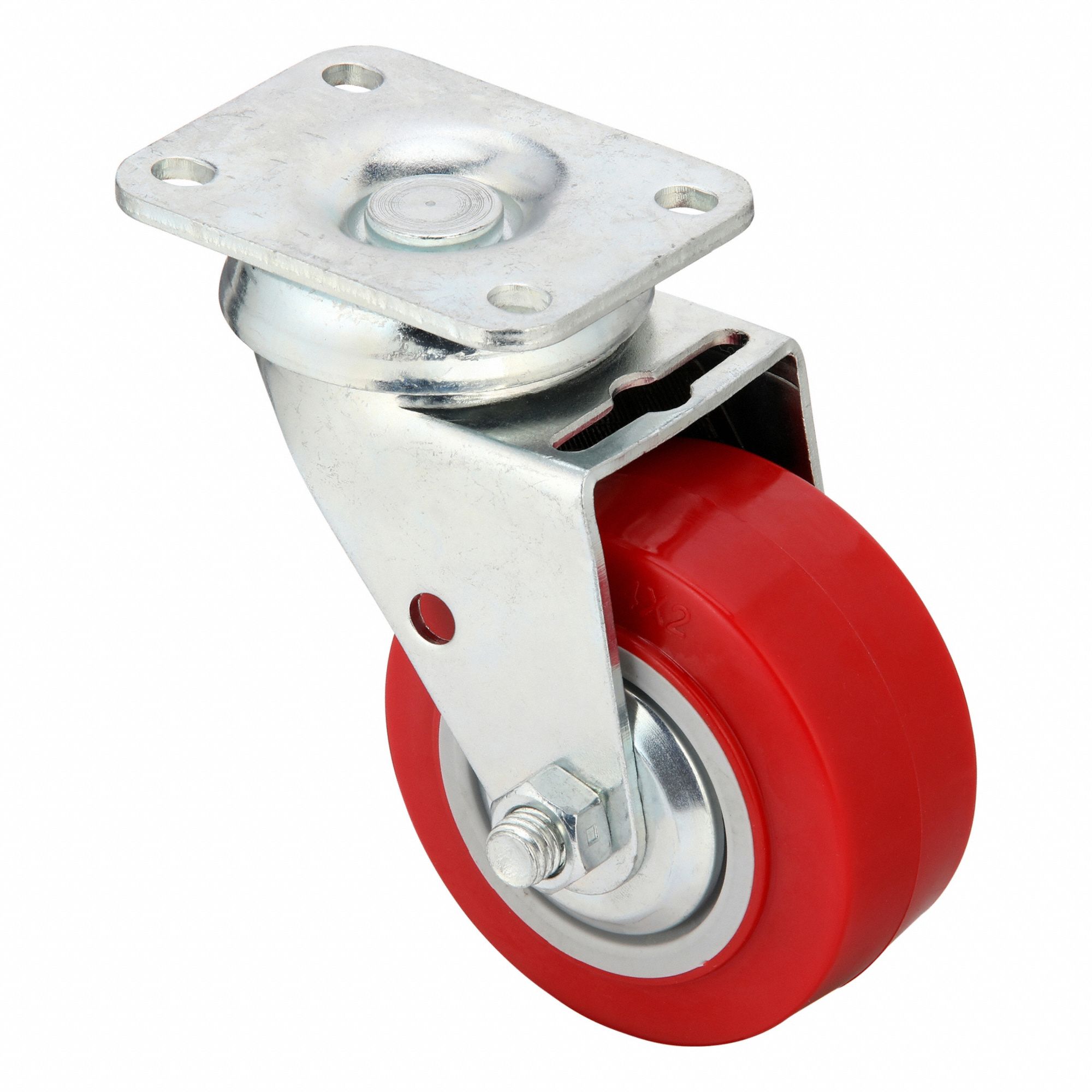 Plate Caster, Swivel, Polyurethane