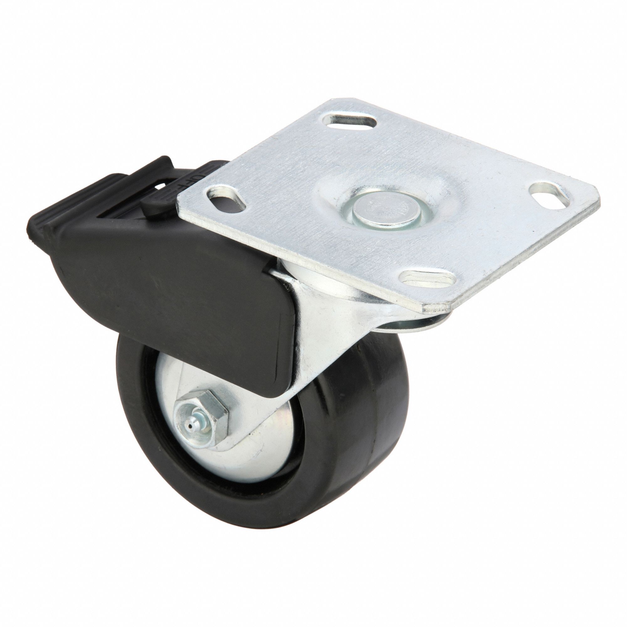 Plate Caster: Swivel, Phenolic, 4 in Wheel Dia, 2 in Wheel Wd, Medium Duty