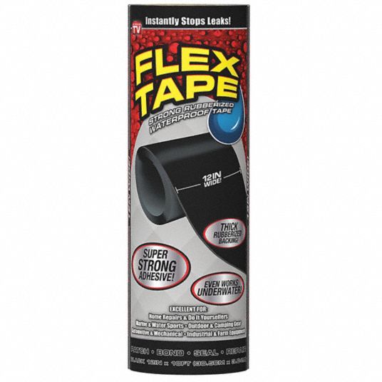FLEX SEAL, Rubber, Black, Flex Tape - 55KJ96|TFSBLKR1210 - Grainger