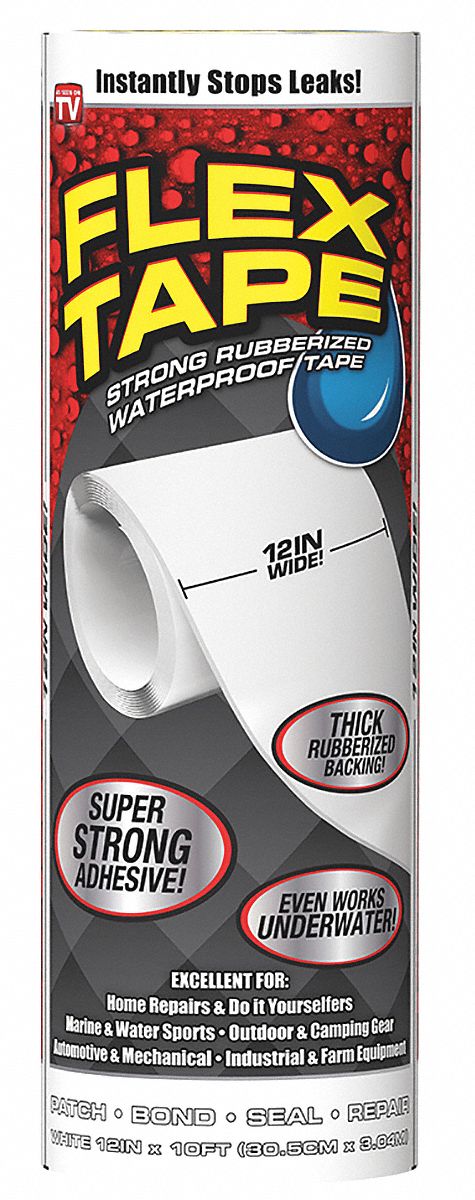 Flex Tape Flex Tape, White, Strong Rubberized, Waterproof